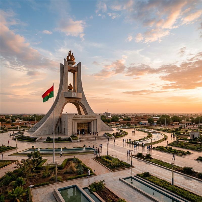 Monument of National Heroes with ARCEP stamp