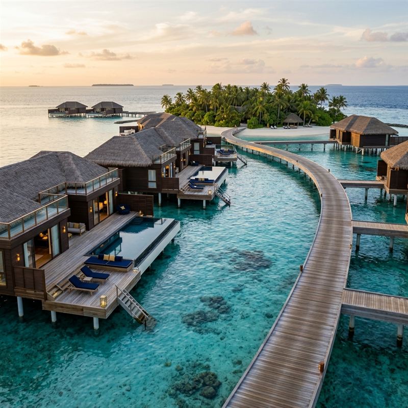 Maldives Resort with CAM stamp