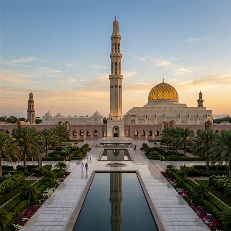 Sultan Qaboos Grand Mosque with TRA stamp
