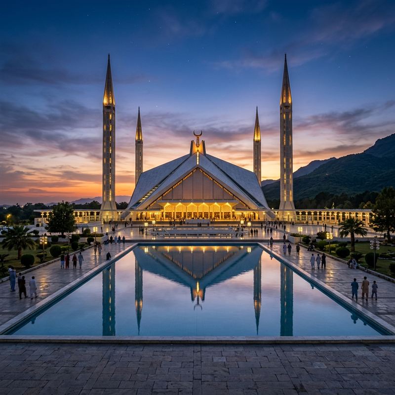 Faisal Mosque with PTA stamp
